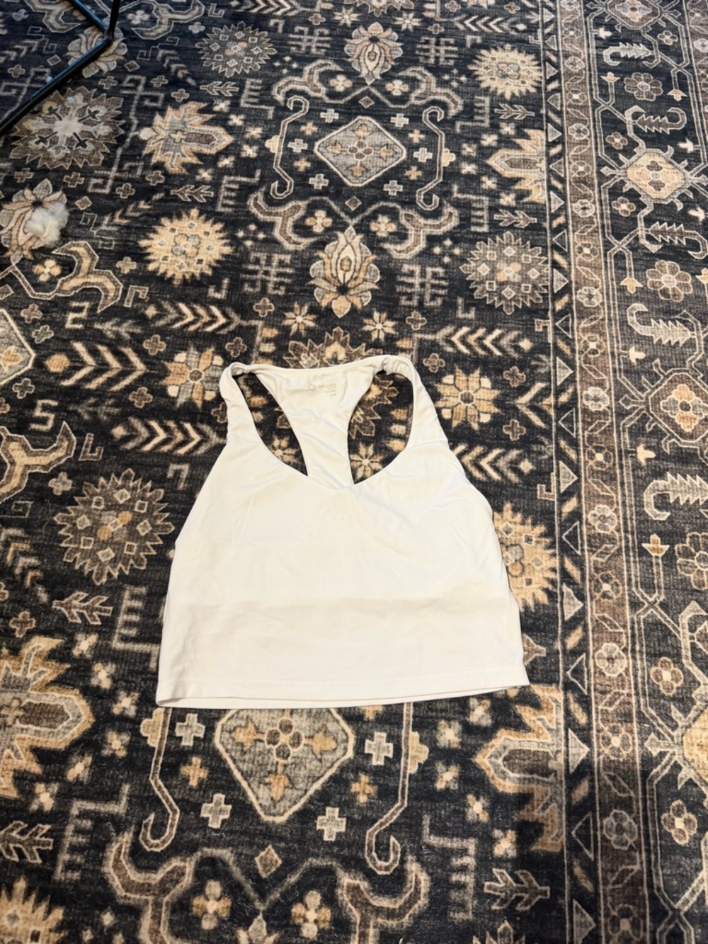 Aerie White Racerback Long Line Sports Bra